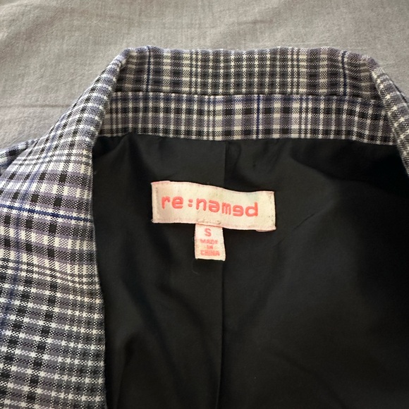 Purple Plaid Oversized Blazer - Picture 3 of 3